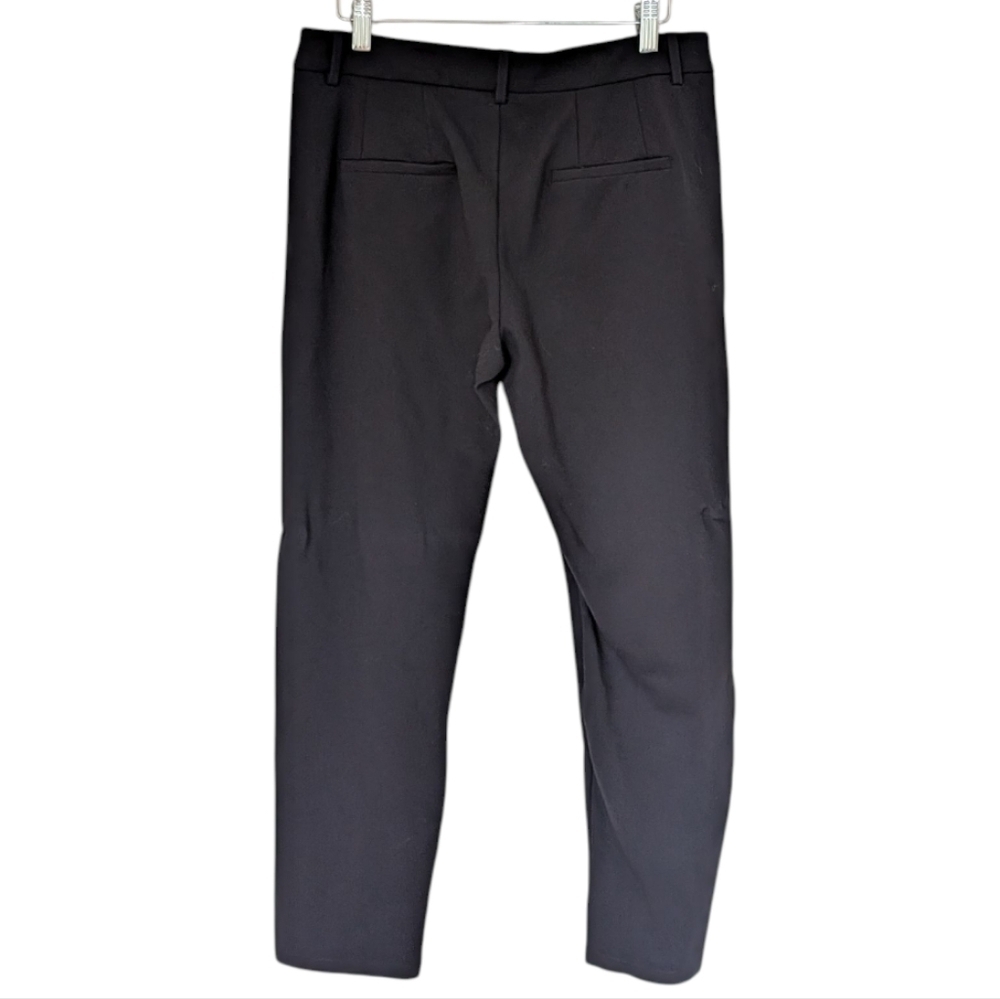 Esqualo Trouser Pants Women Medium Black Straight Leg Stretch - Picture 4 of 12